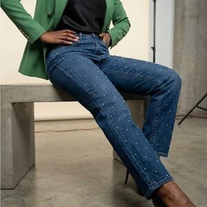 Express Diamond studs Jeans